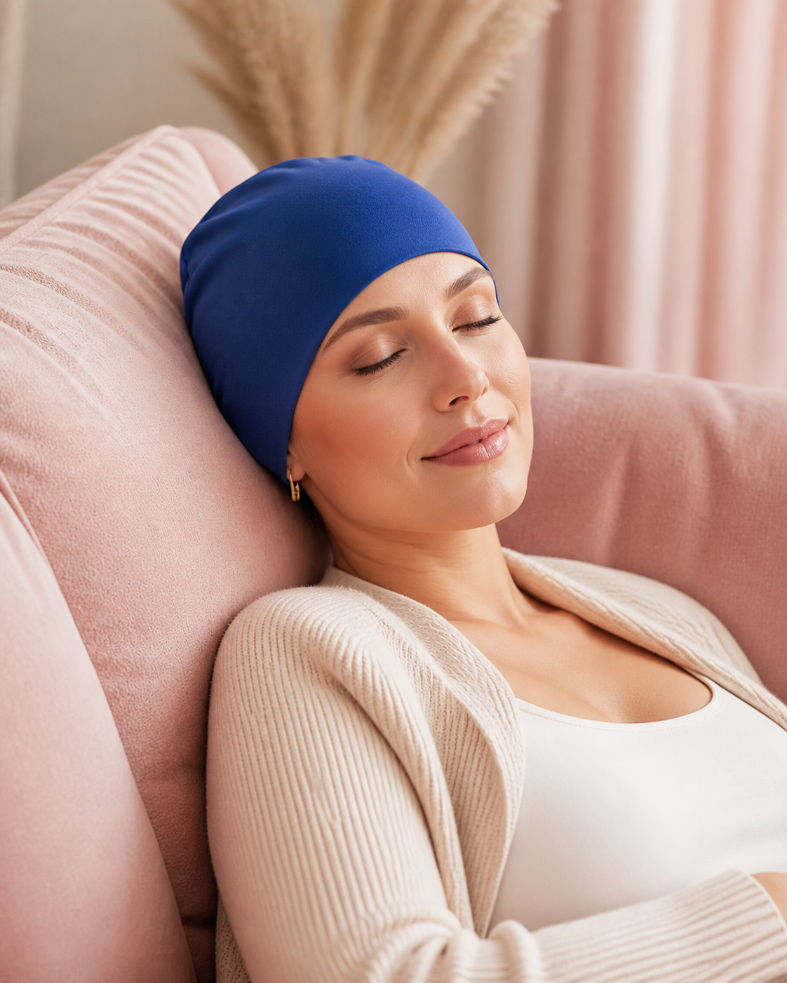 Blue Cool and Calm Period Head Wrap lifestyle image