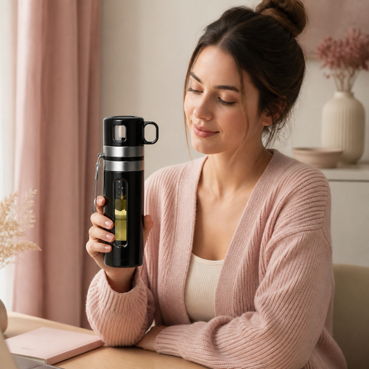 Black Period Comfort Tea Infuser Bottle lifestyle image