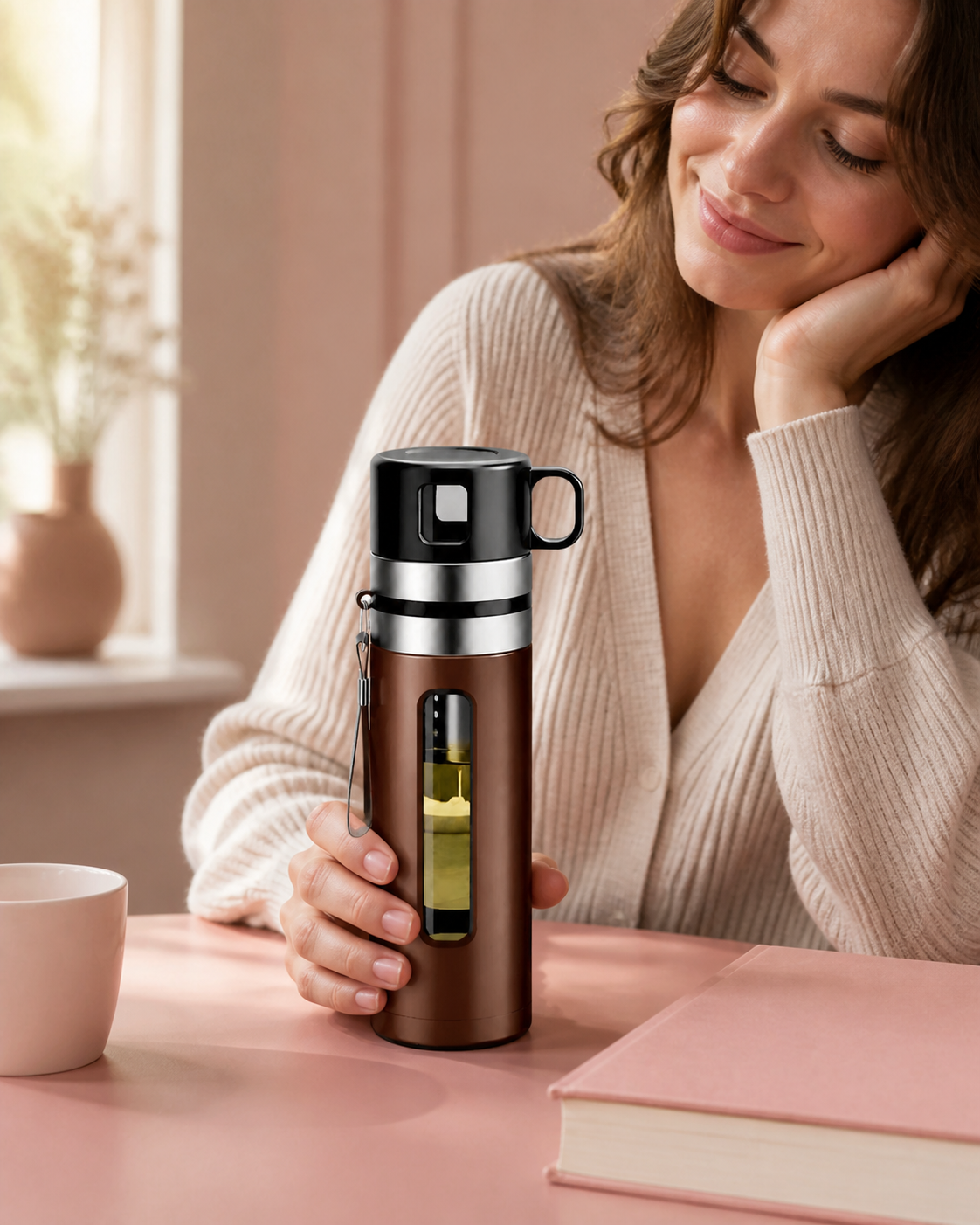 Brown Period Comfort Tea Infuser Bottle lifestyle image